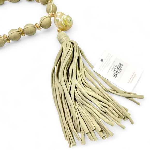 NEW Mare Sole Amore Luna Necklace OS Statement Boho Natural Lagenlook Beachy - Picture 10 of 11